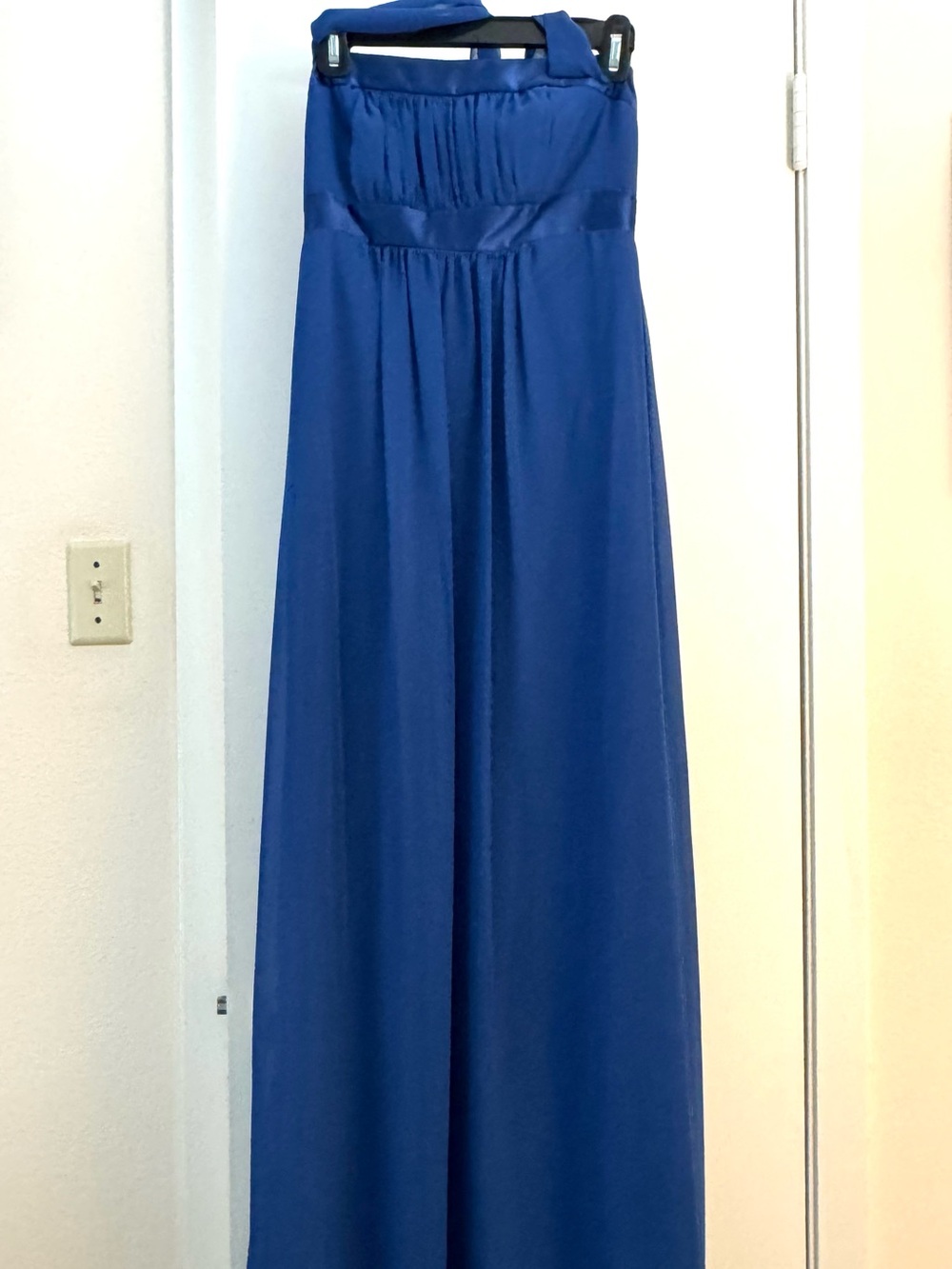 Jessica McClintock Royal Blue Halter Maxi Dress
